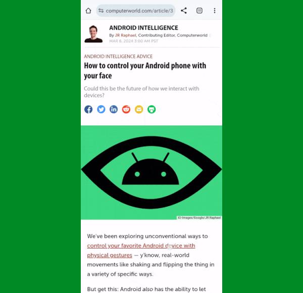 Chrome Android preview page